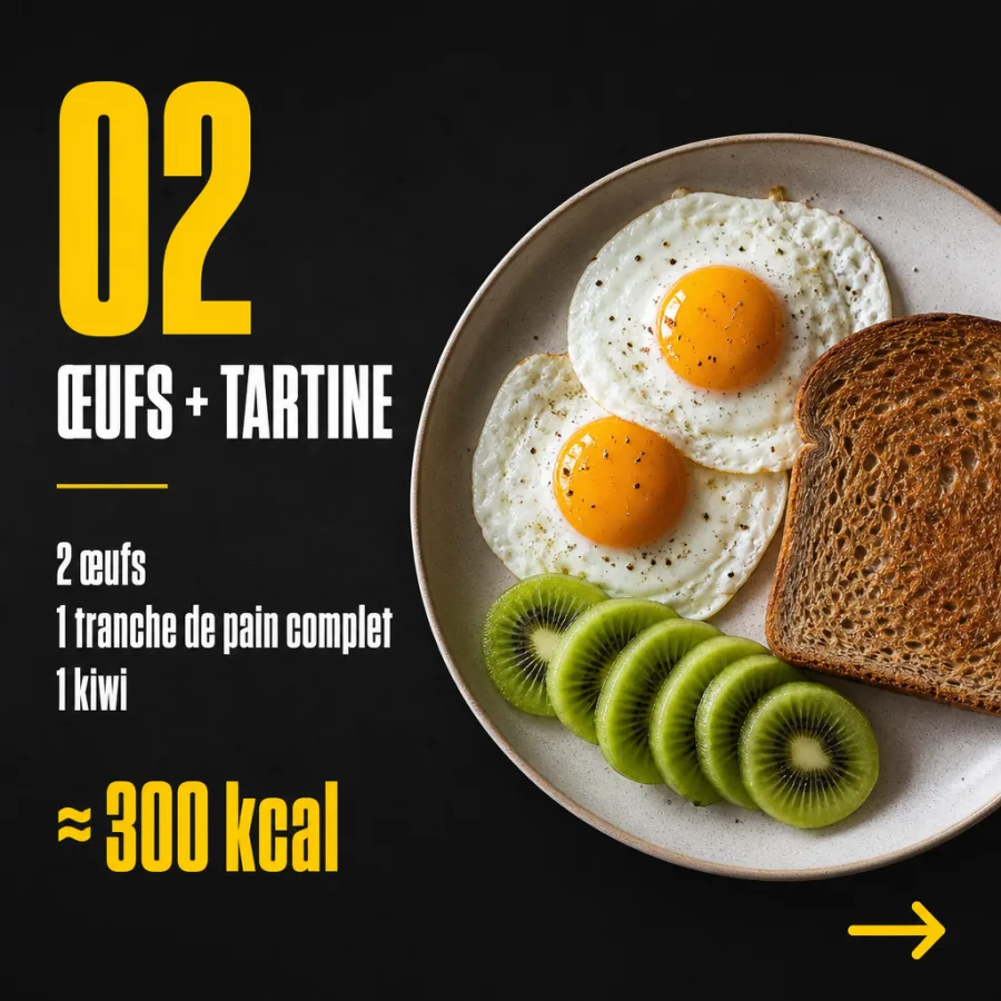 Slide 3 sur 7 : Œufs et tartine